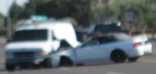 auto accident I saw on Ray Road and Rural Road in Chandler, Arizona or Tempe, Arizona