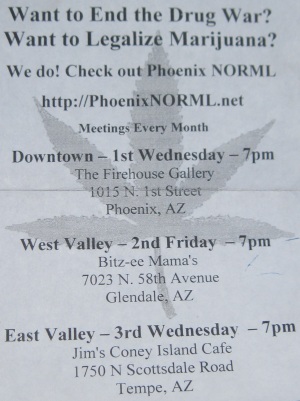 Want to end the drug war? Want to legalize marijuana? Check out Phoenix Norml!!!!