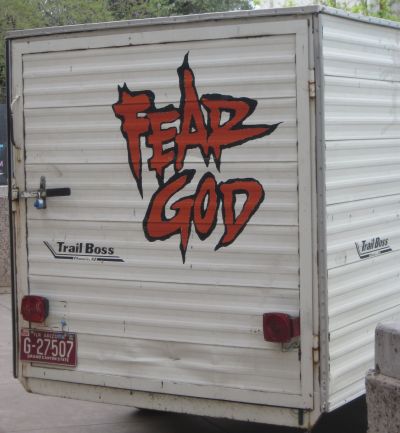Fear God trailer with Arizona license plate G-27507