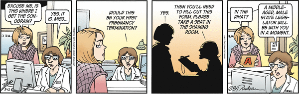 Doonesbury series on Texas abortion laws