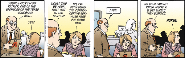 Doonesbury series on Texas abortion laws