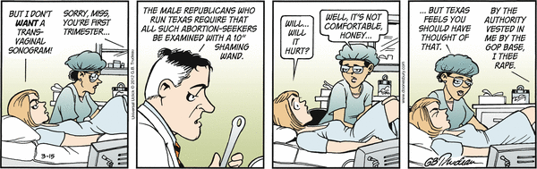 Doonesbury series on Texas abortion laws