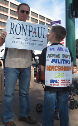 Photos I took of some Mormons or LDS for Ron Paul shortly before I was falsely arrested by the Mesa Police