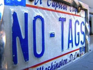 Danny White's Washington D.C. license plate that says 'NO TAGS' causes the bureaucrats nothing but problems!